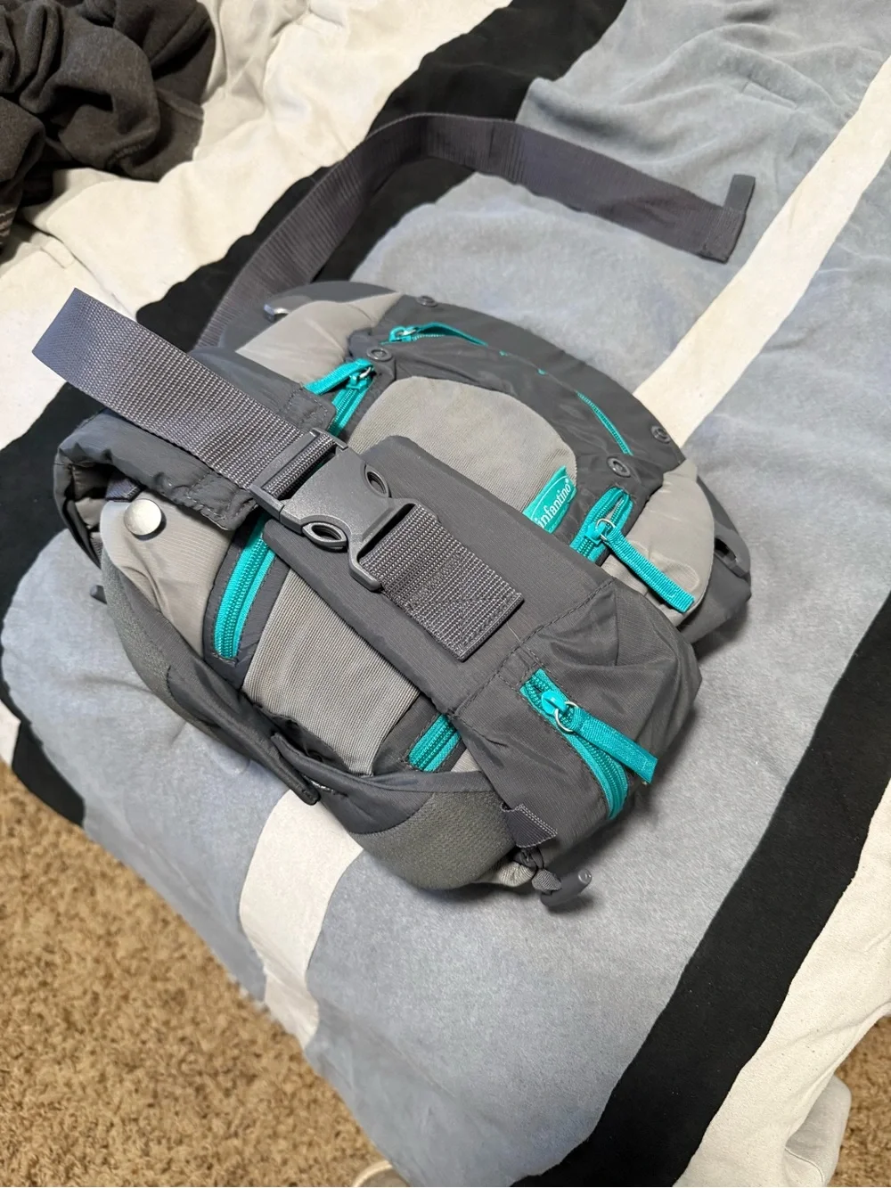 Infantino Gray and Teal Baby Front Carrier